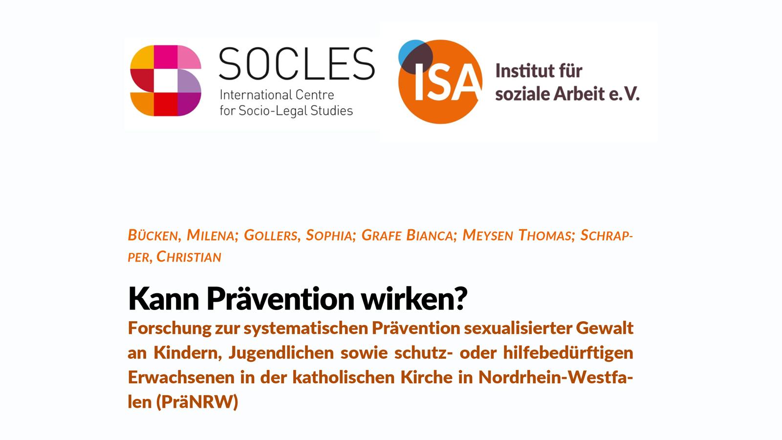 Deckblatt der Studie „Kann Prävention wirken?“"